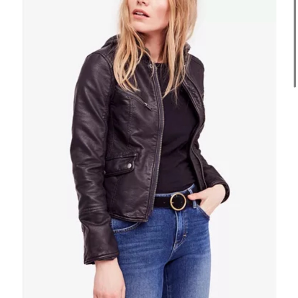 Free People Faux Leather Jacket